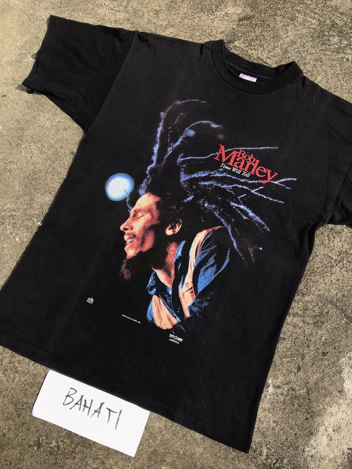 Band Tees × Bob Marley × Vintage Vintage 90s Bob Marley Shirt Singel Stitch Size US L / EU 52-54 / 3 - 2 Thumbnail