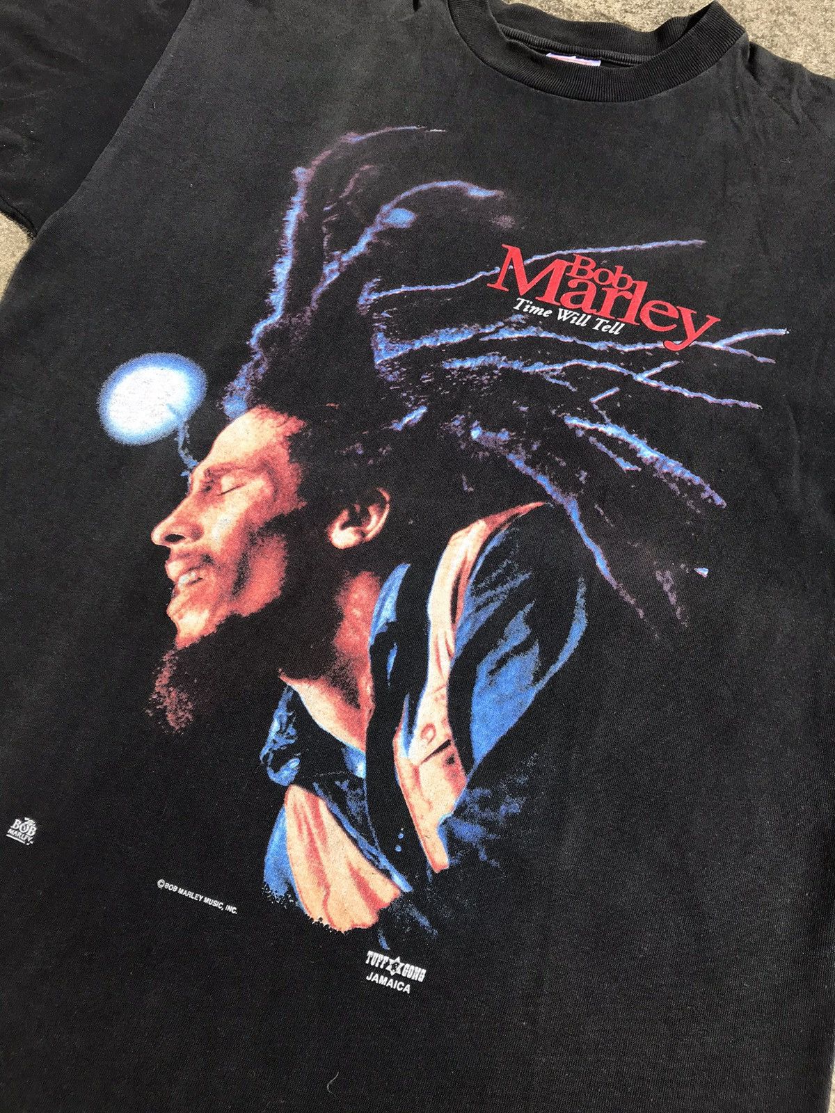 Band Tees × Bob Marley × Vintage Vintage 90s Bob Marley Shirt Singel Stitch Size US L / EU 52-54 / 3 - 3 Thumbnail