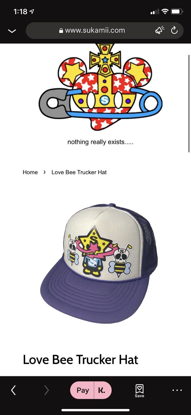 Sukamii Sukamii Love Bee Trucker Hat Size ONE SIZE - 3 Thumbnail