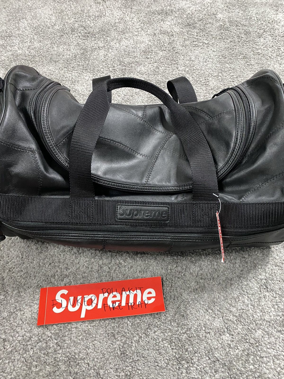 Supreme Supreme patchwork leather duffle bag FW19 | Grailed
