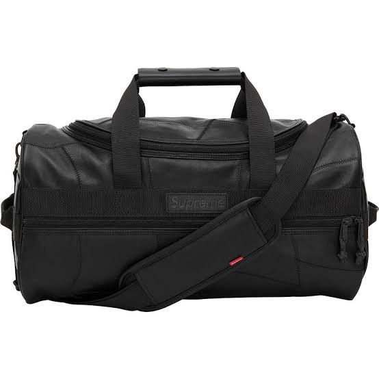 Supreme leather best sale duffle bag