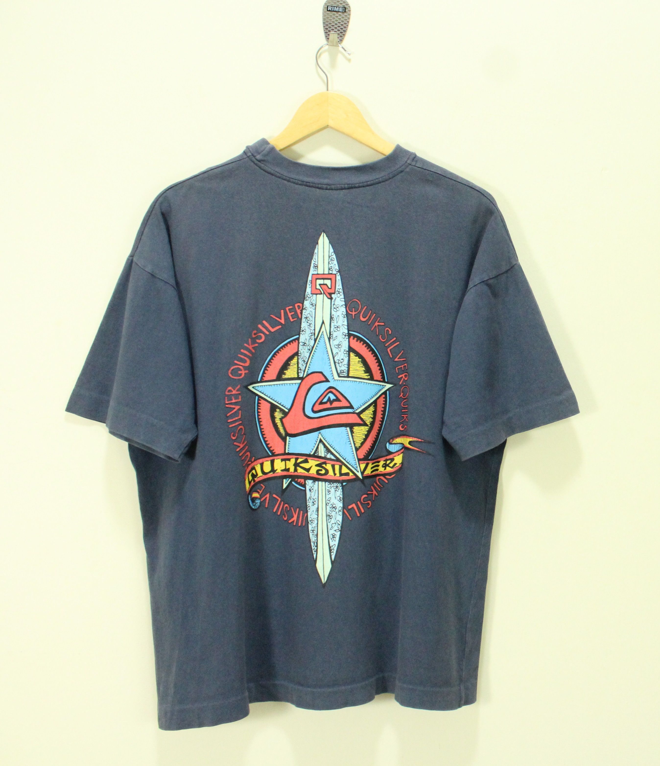 Vintage Vintage 90s QUICKSILVER T Shirt Big Logo Single Stitch | Grailed