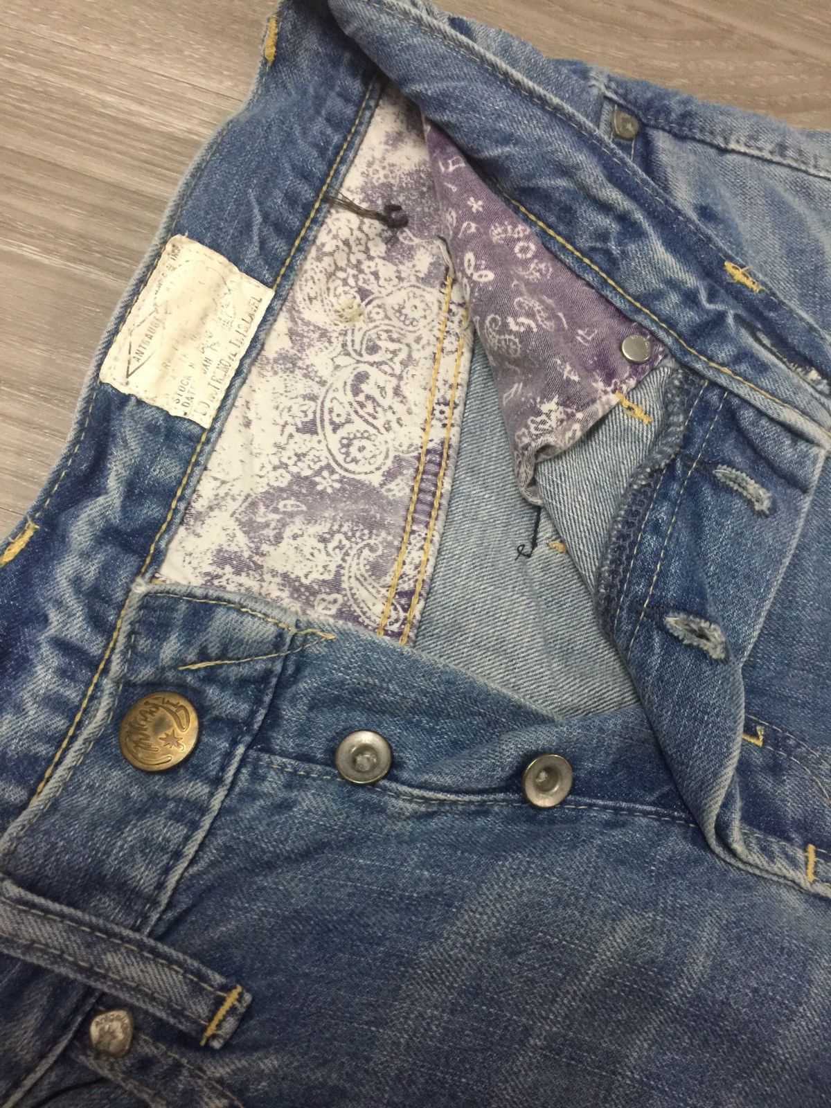 Japanese Brand ANTGAUGE DENIM JEANS PATCHWORK DISTRESSED ANKLE JEANS Size US 32 / EU 48 - 7 Thumbnail