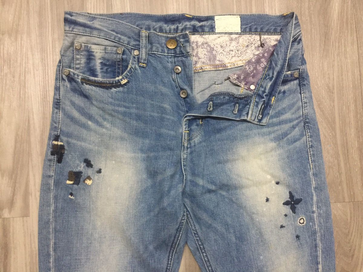 Japanese Brand ANTGAUGE DENIM JEANS PATCHWORK DISTRESSED ANKLE JEANS Size US 32 / EU 48 - 3 Thumbnail