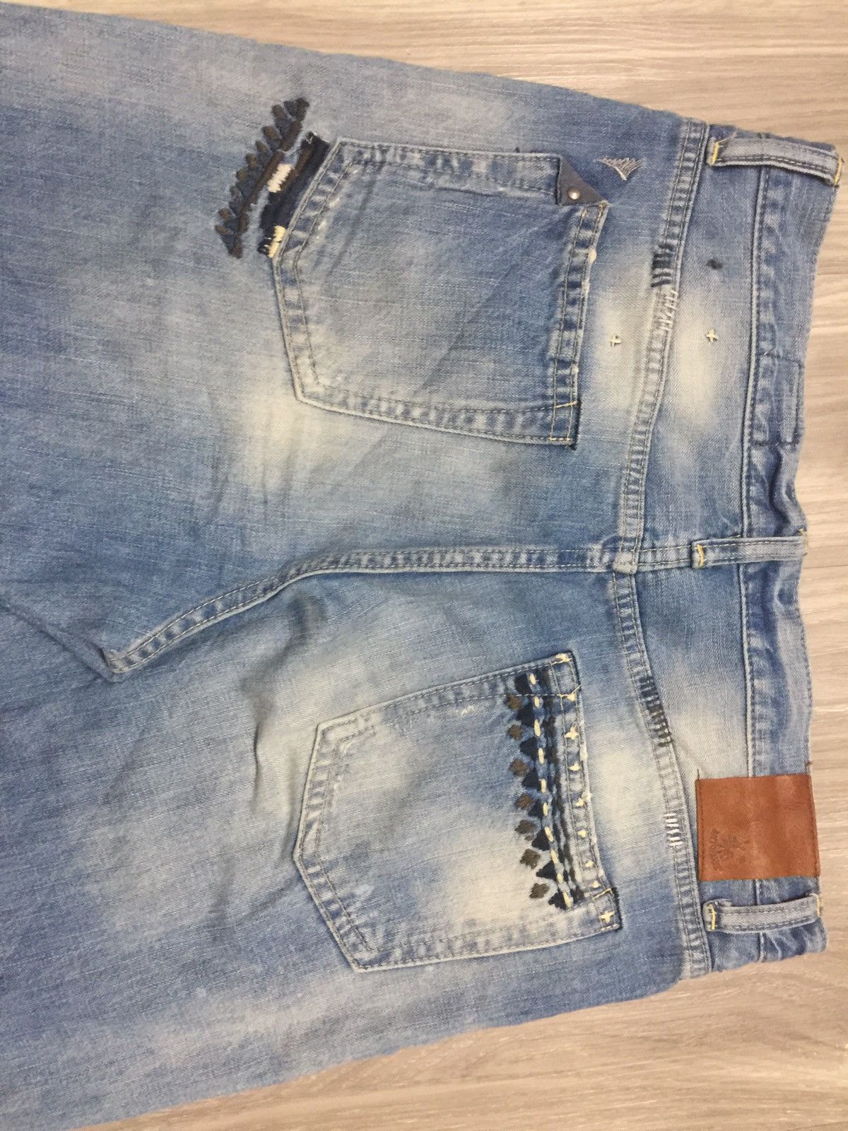 Japanese Brand ANTGAUGE DENIM JEANS PATCHWORK DISTRESSED ANKLE JEANS Size US 32 / EU 48 - 6 Thumbnail
