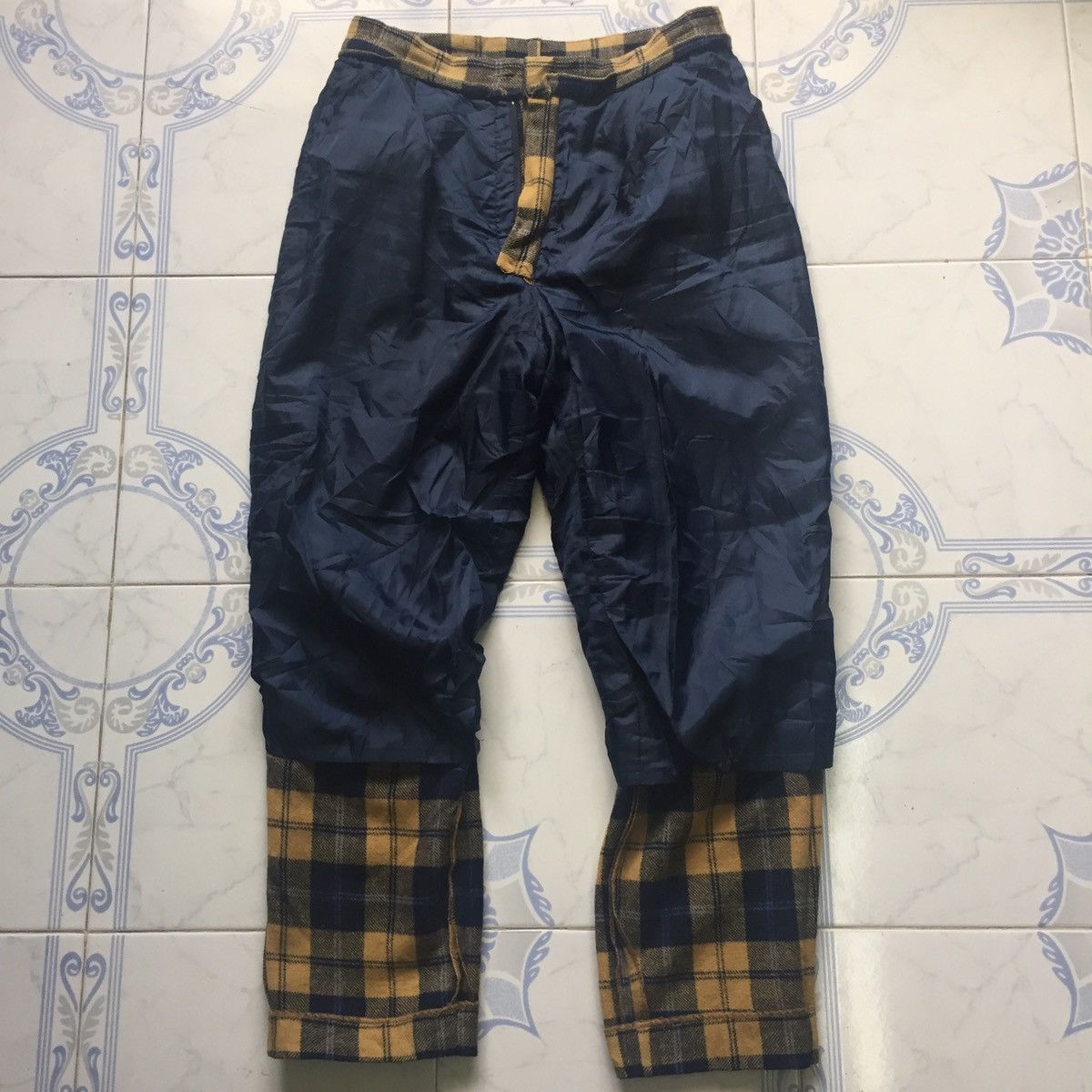 Japanese Brand Checkered Pant Size US 29 - 11 Thumbnail