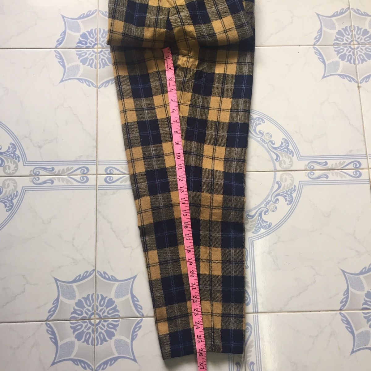 Japanese Brand Checkered Pant Size US 29 - 16 Thumbnail