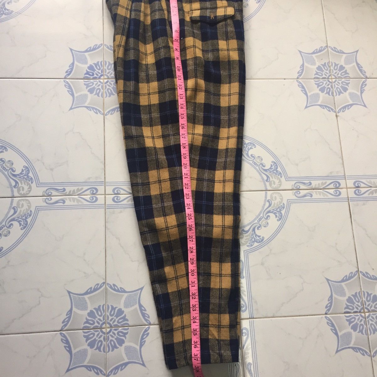 Japanese Brand Checkered Pant Size US 29 - 15 Thumbnail