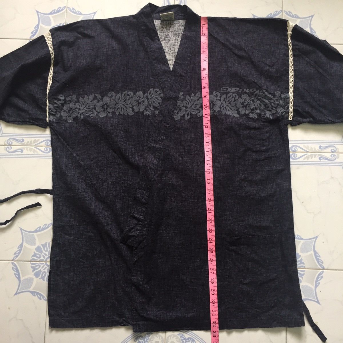 Japanese Brand Vacation Kimono Piko Hawaii Flowers Deco Size US XL / EU 56 / 4 - 14 Thumbnail