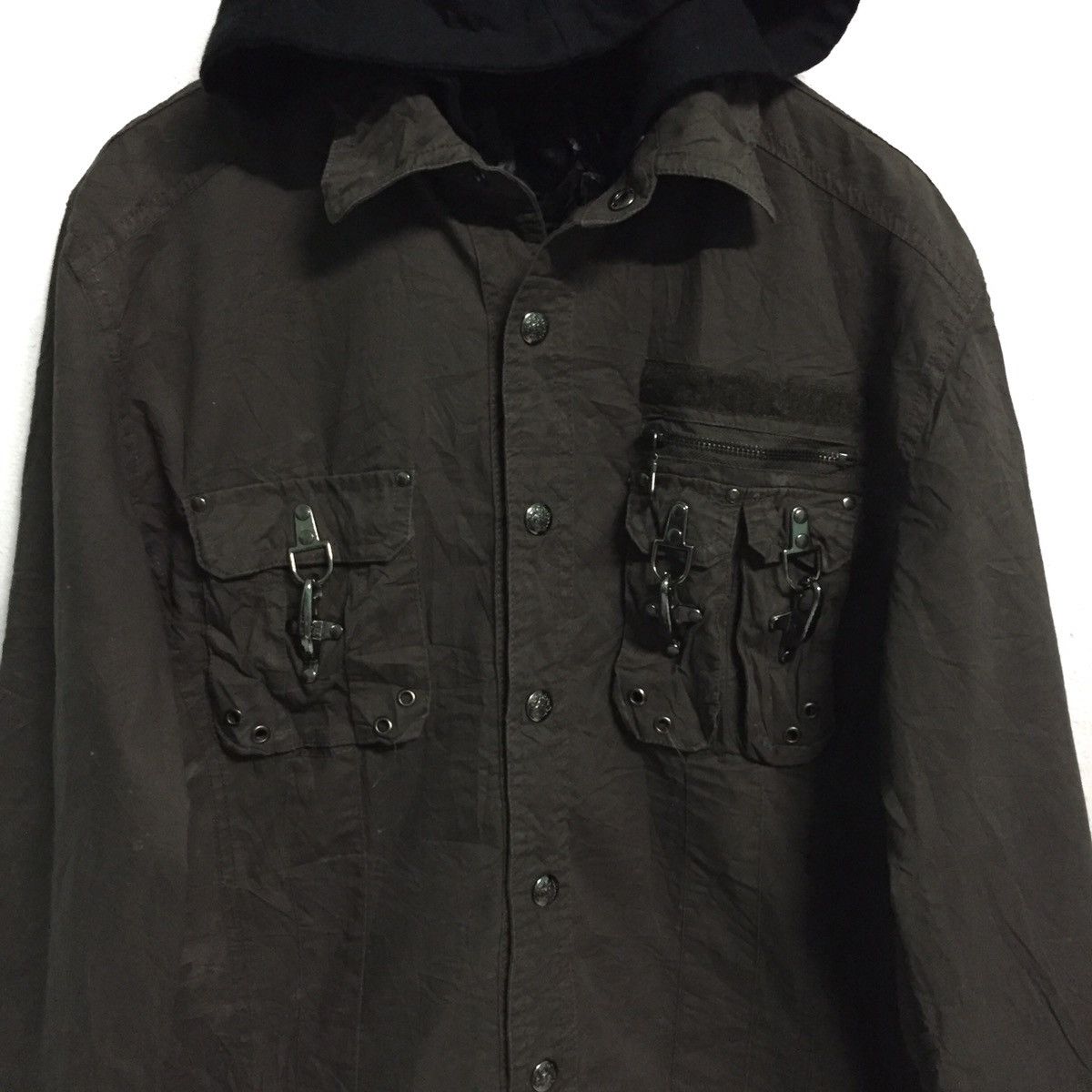 Japanese Brand Punk Pockets Design & Military Style Jacket Hoodie Size US L / EU 52-54 / 3 - 3 Thumbnail