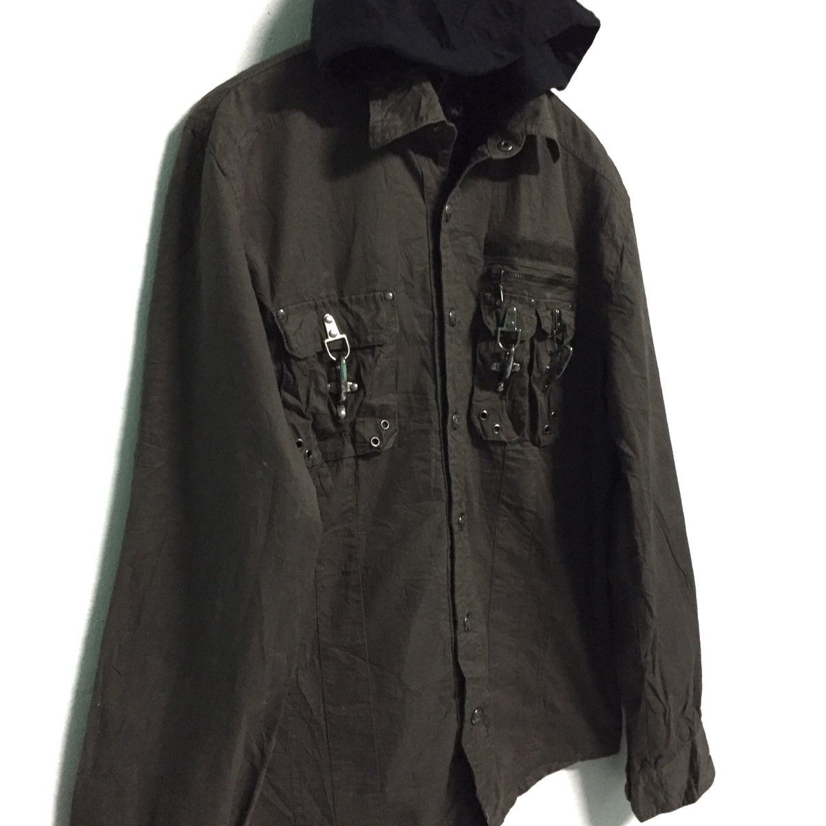 Japanese Brand Punk Pockets Design & Military Style Jacket Hoodie Size US L / EU 52-54 / 3 - 4 Thumbnail