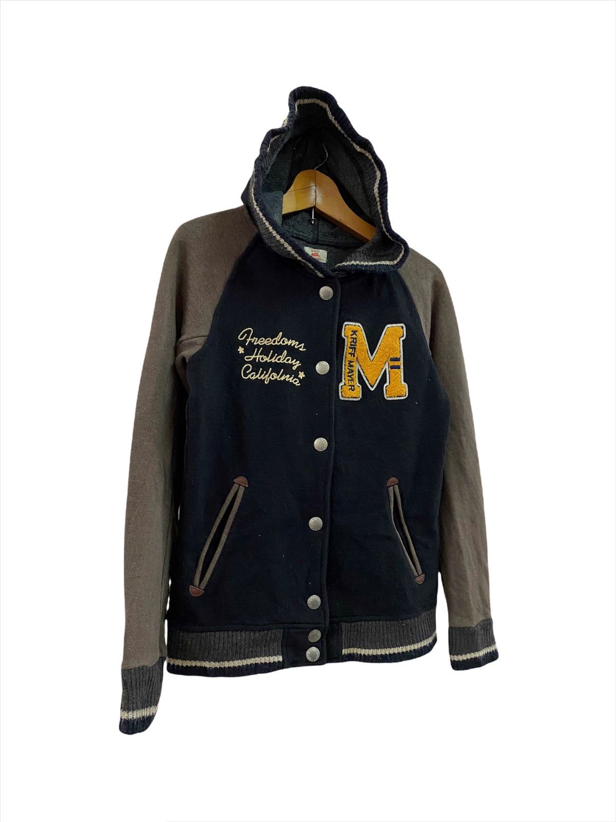 Vintage Vintage Varsity Hoodie Kriff Mayer Patches Letterman Jacket Size US M / EU 48-50 / 2 - 5 Thumbnail