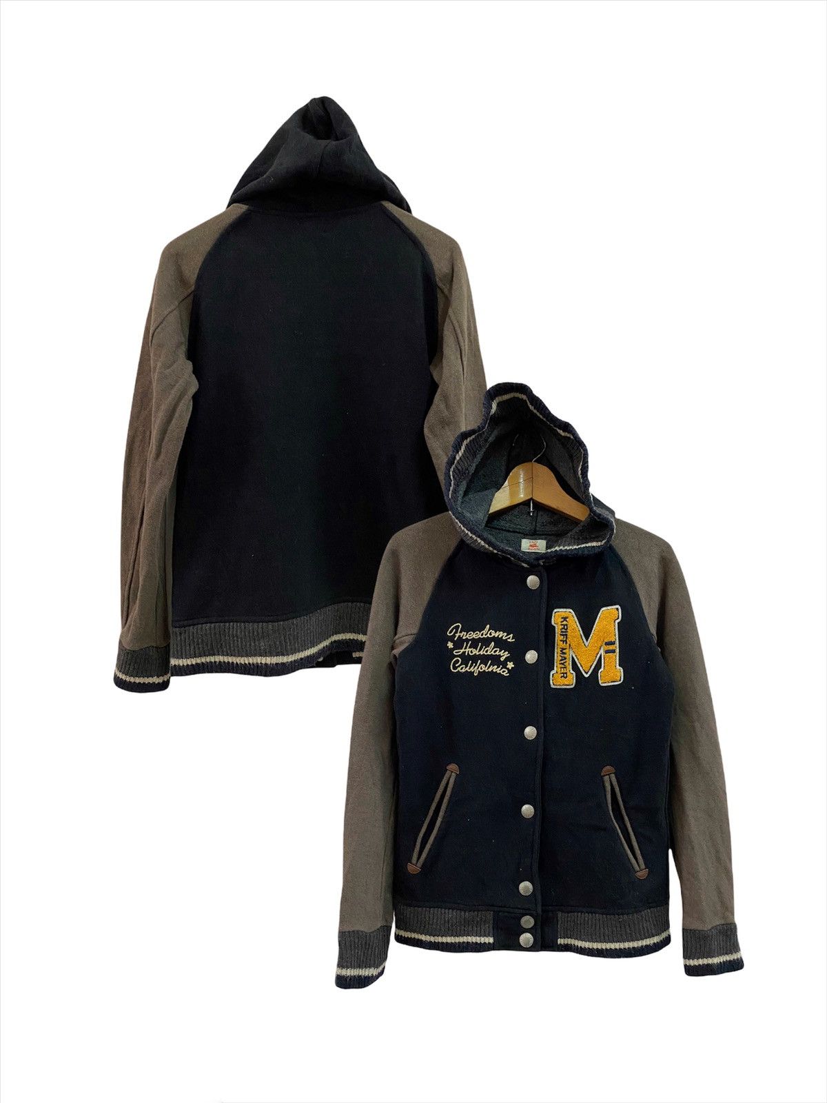 Vintage Vintage Varsity Hoodie Kriff Mayer Patches Letterman Jacket Size US M / EU 48-50 / 2 - 3 Thumbnail