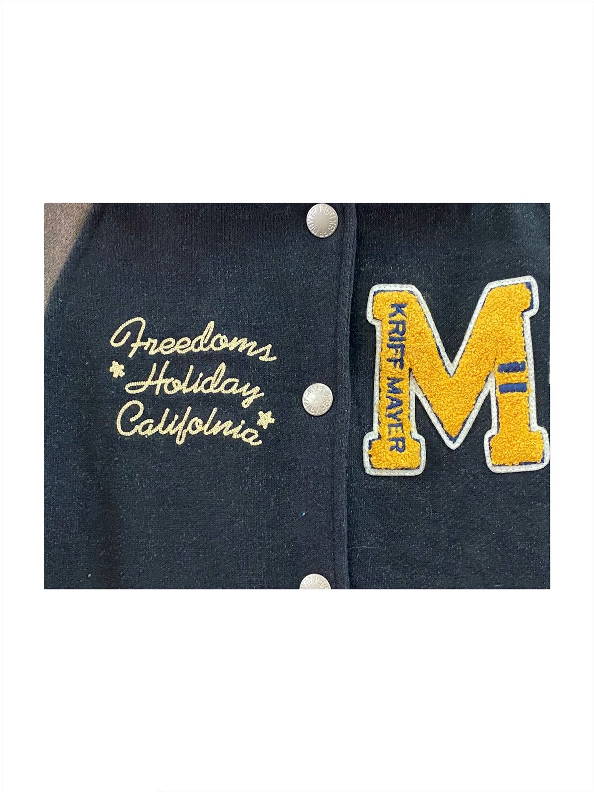 Vintage Vintage Varsity Hoodie Kriff Mayer Patches Letterman Jacket Size US M / EU 48-50 / 2 - 9 Thumbnail