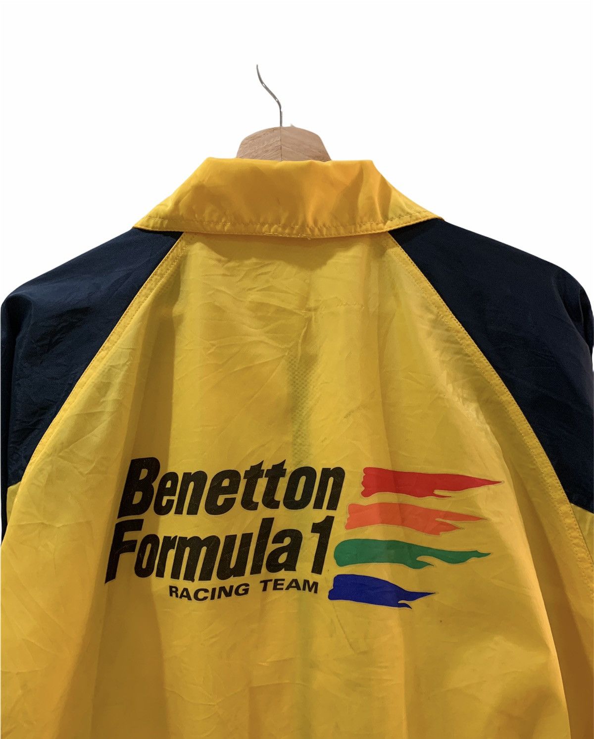 BENETTON F1 イエロー ジャケット Vintage Benetton Formula One Racing Team Jacket | eBay UK