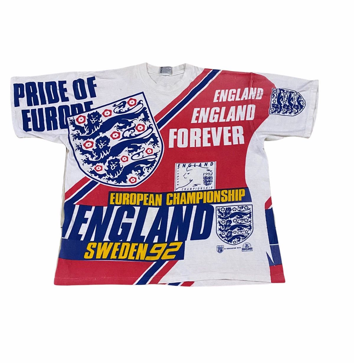 Vintage rare England euro 1992 t shirt