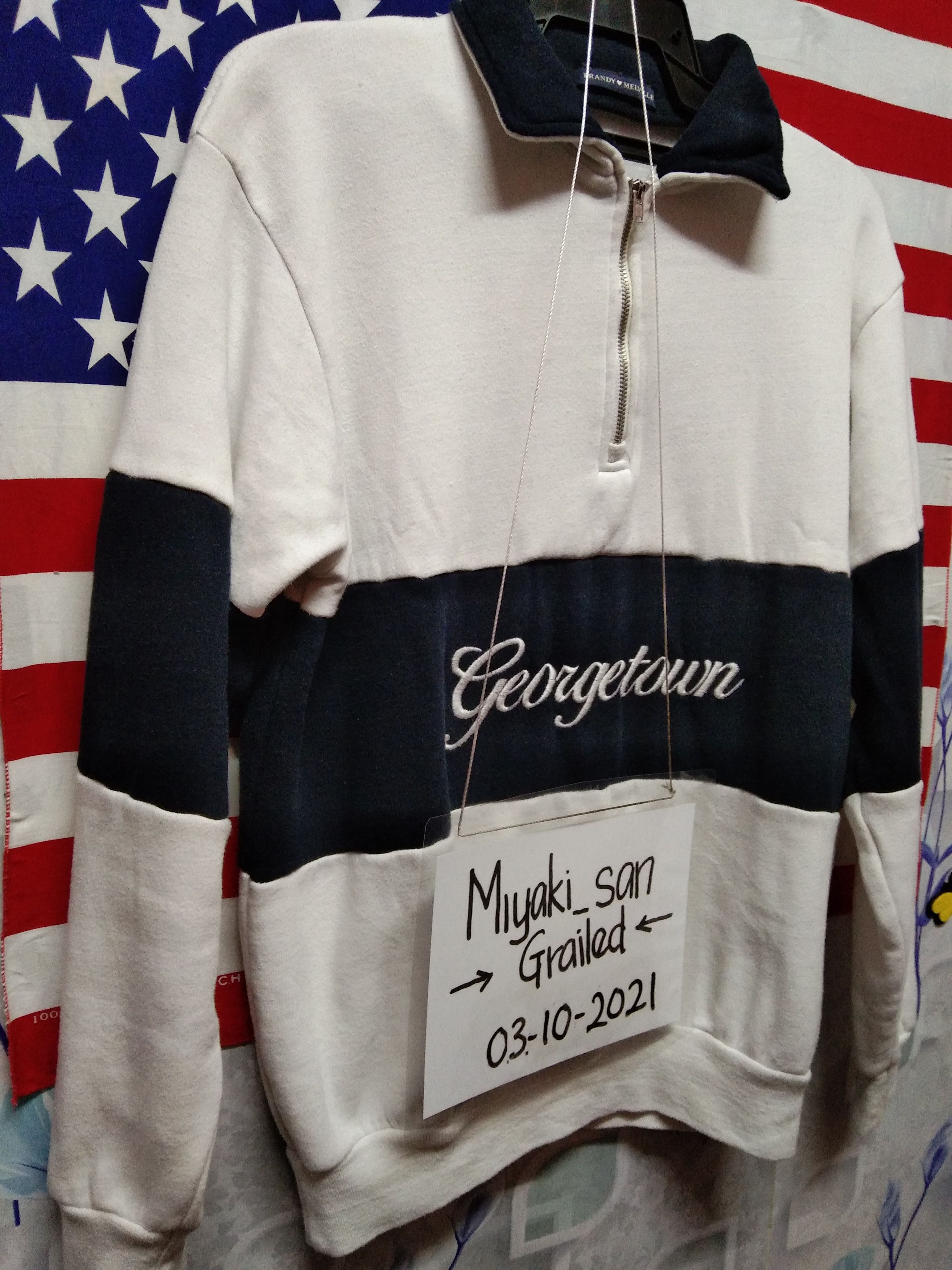 Georgetown Embroidery half Zipper Sweatshirt