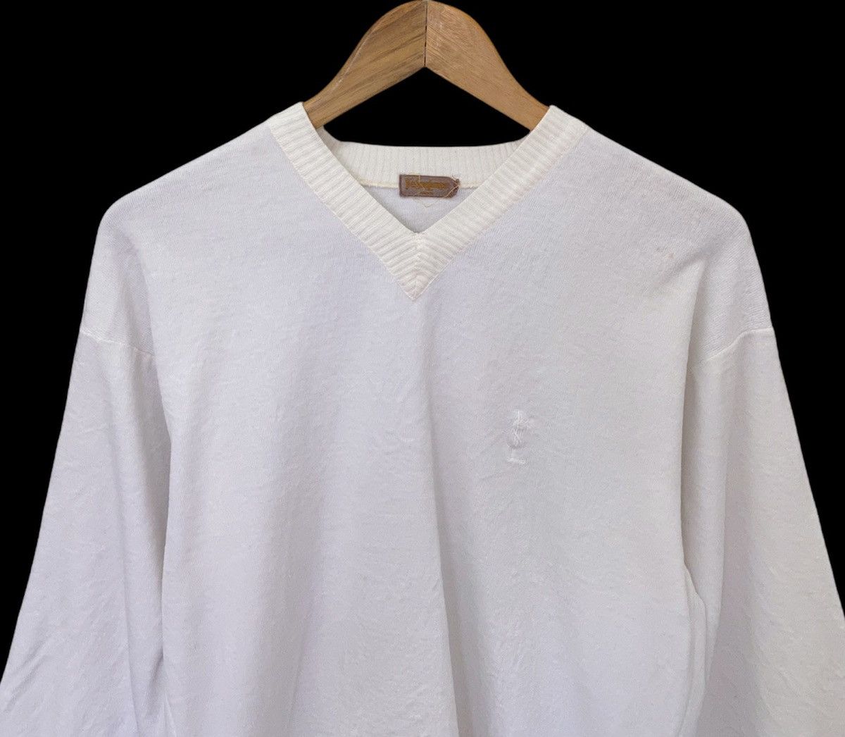 Vintage × Yves Saint Laurent 🔥VINTAGE YVES SAINT LAURENT V-NECK SWEATSHIRT JUMPER Size S / US 4 / IT 40 - 4 Thumbnail