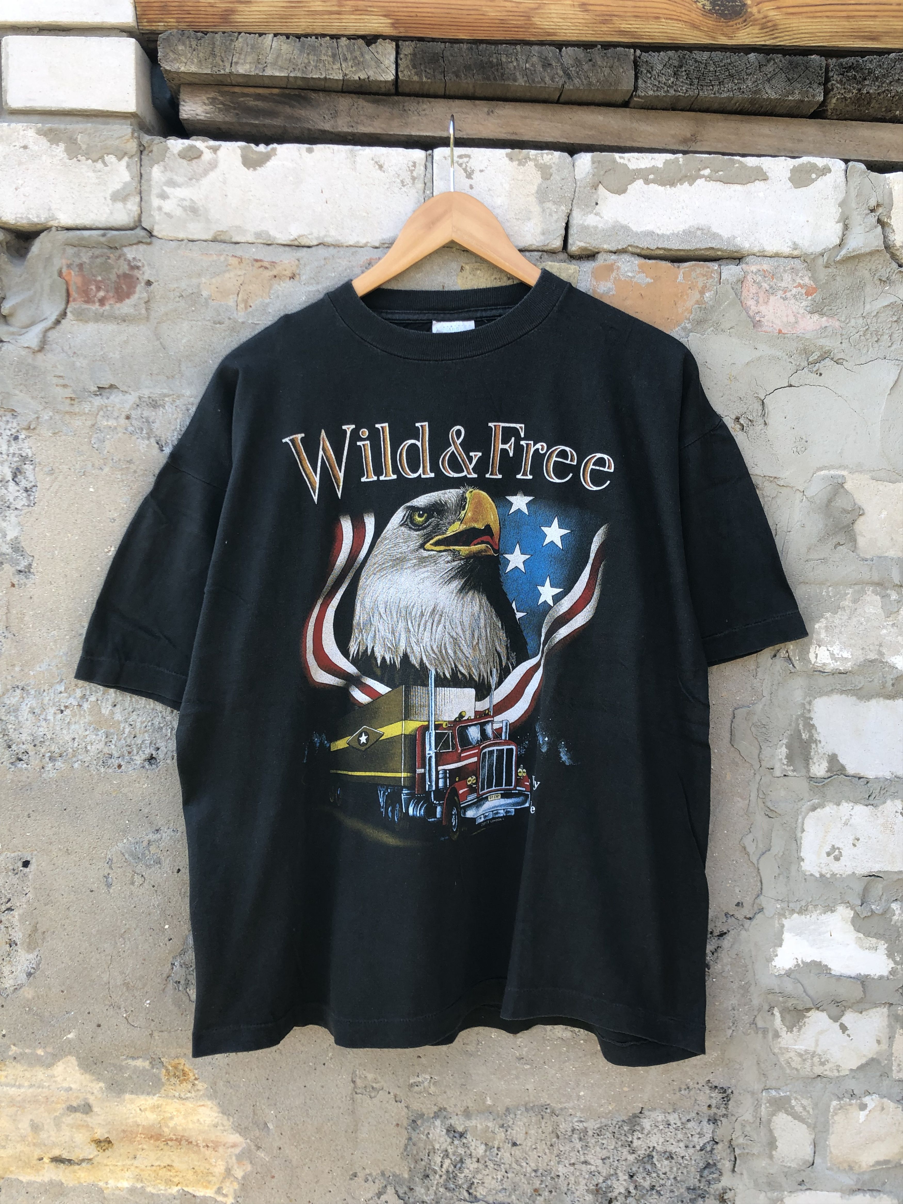 Harley Davidson Vintage 90s Wild & Free Zip it London Eagles Truckers Size US XL / EU 56 / 4 - 2 Thumbnail