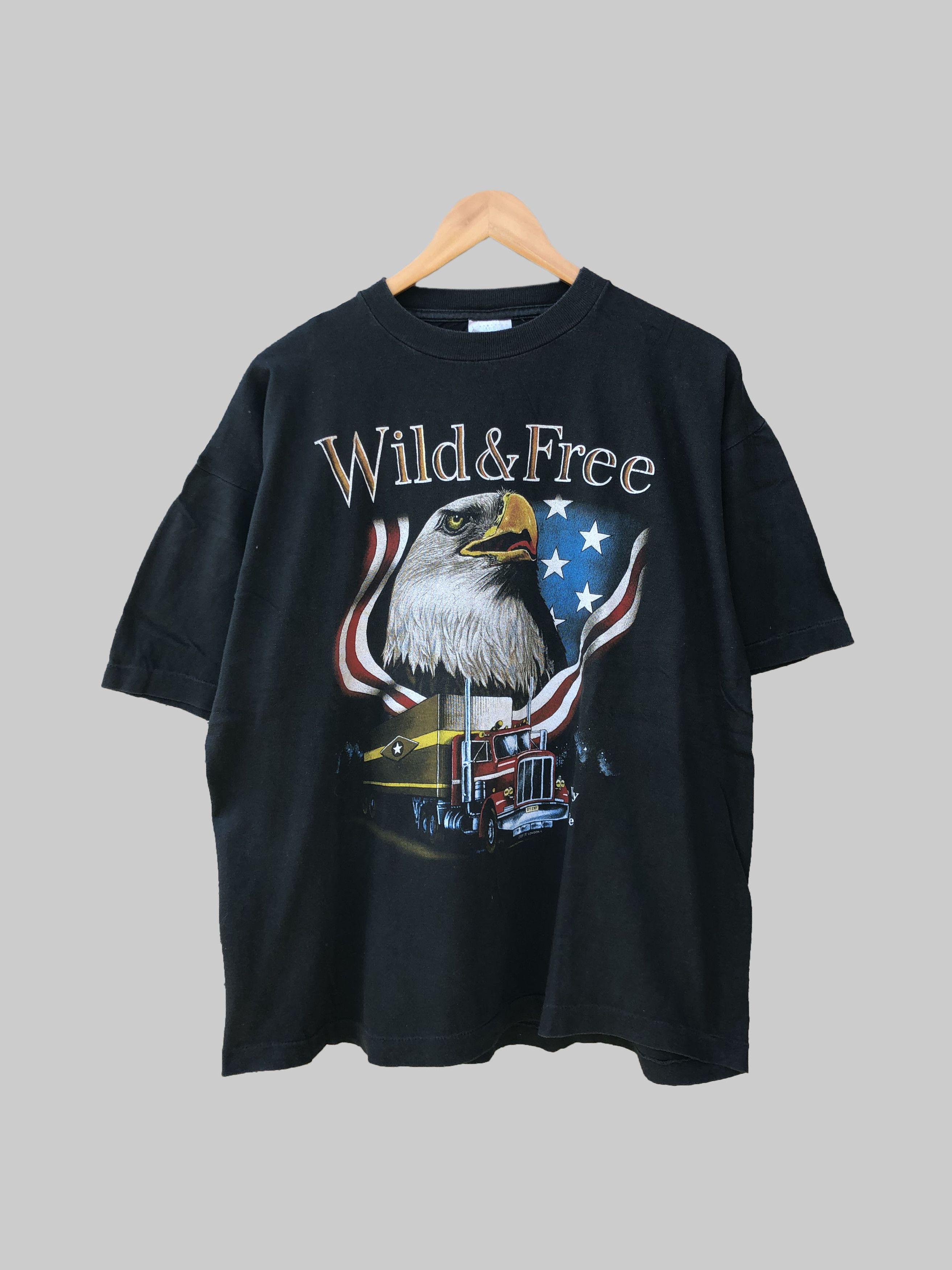 Harley Davidson Vintage 90s Wild & Free Zip it London Eagles Truckers Size US XL / EU 56 / 4 - 1 Thumbnail