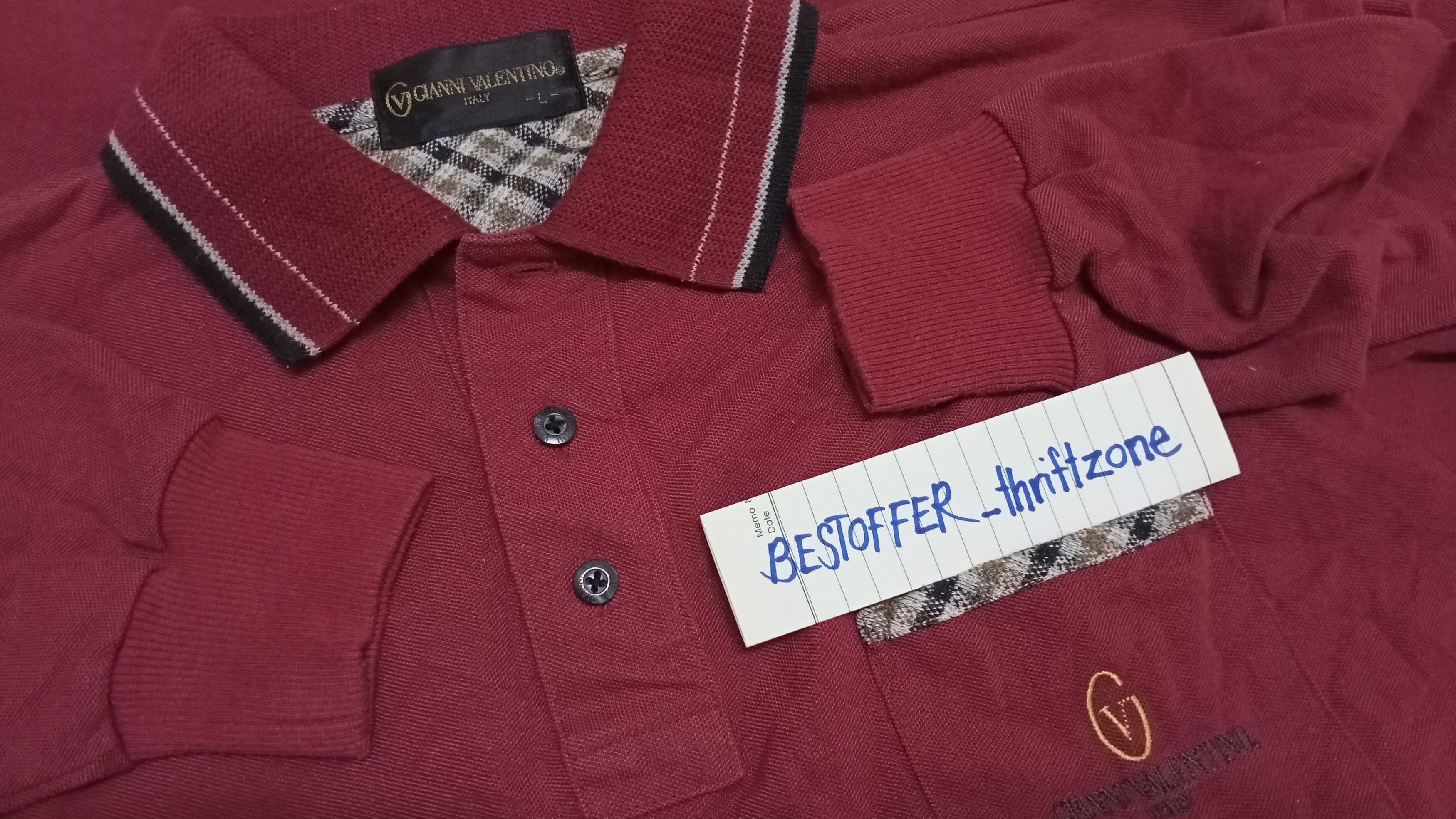 Gianni Valentino Vintage Gianni Valentino polo shirt Size US L / EU 52-54 / 3 - 3 Thumbnail