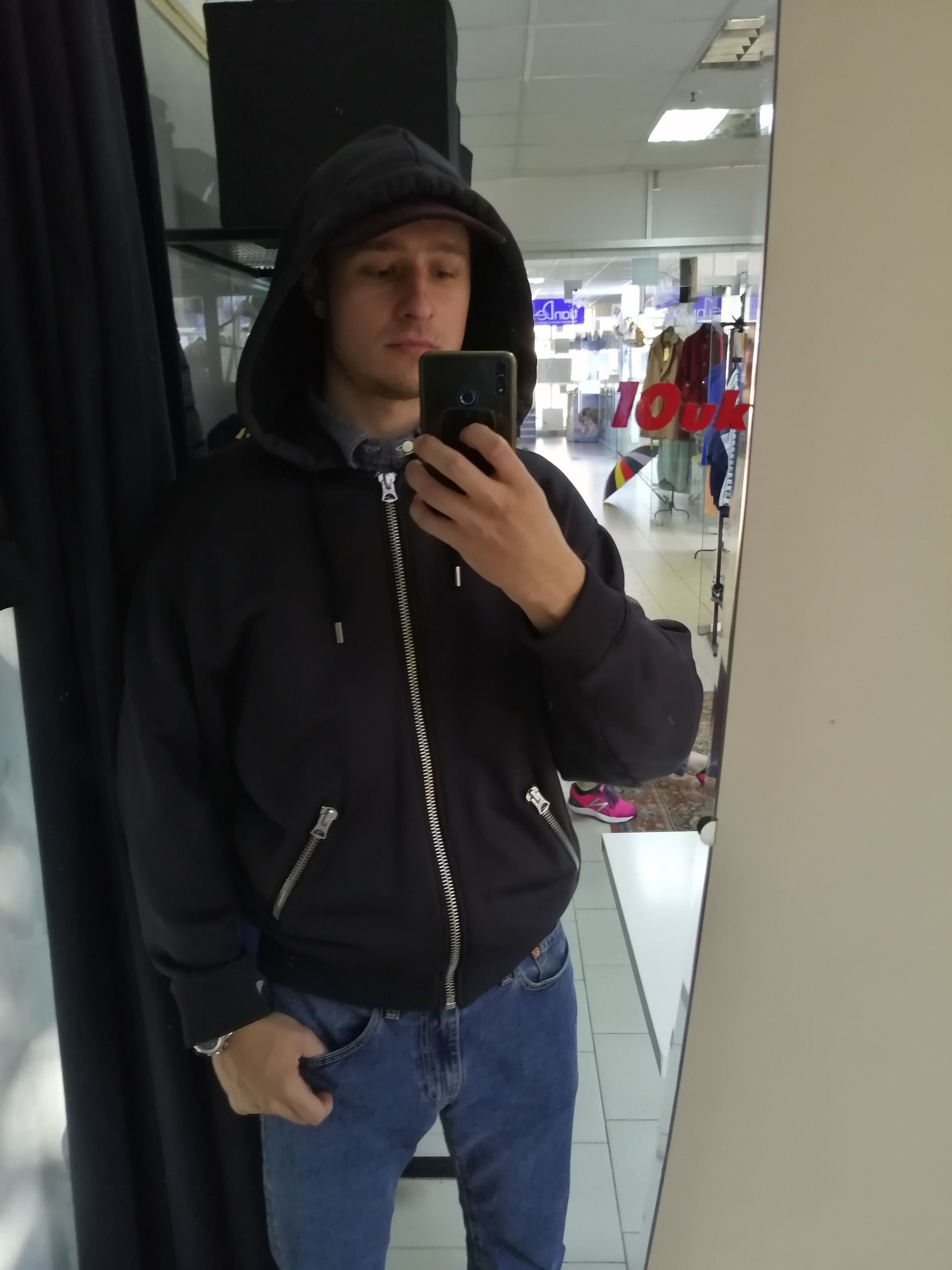 Acne Studios Rare Acne Studios 'Bit Theatre' zip hoodie printed satin Size US L / EU 52-54 / 3 - 2 Thumbnail