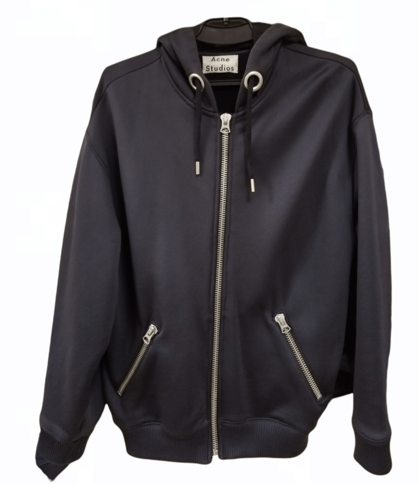 Acne Studios Rare Acne Studios 'Bit Theatre' zip hoodie printed satin Size US L / EU 52-54 / 3 - 1 Thumbnail