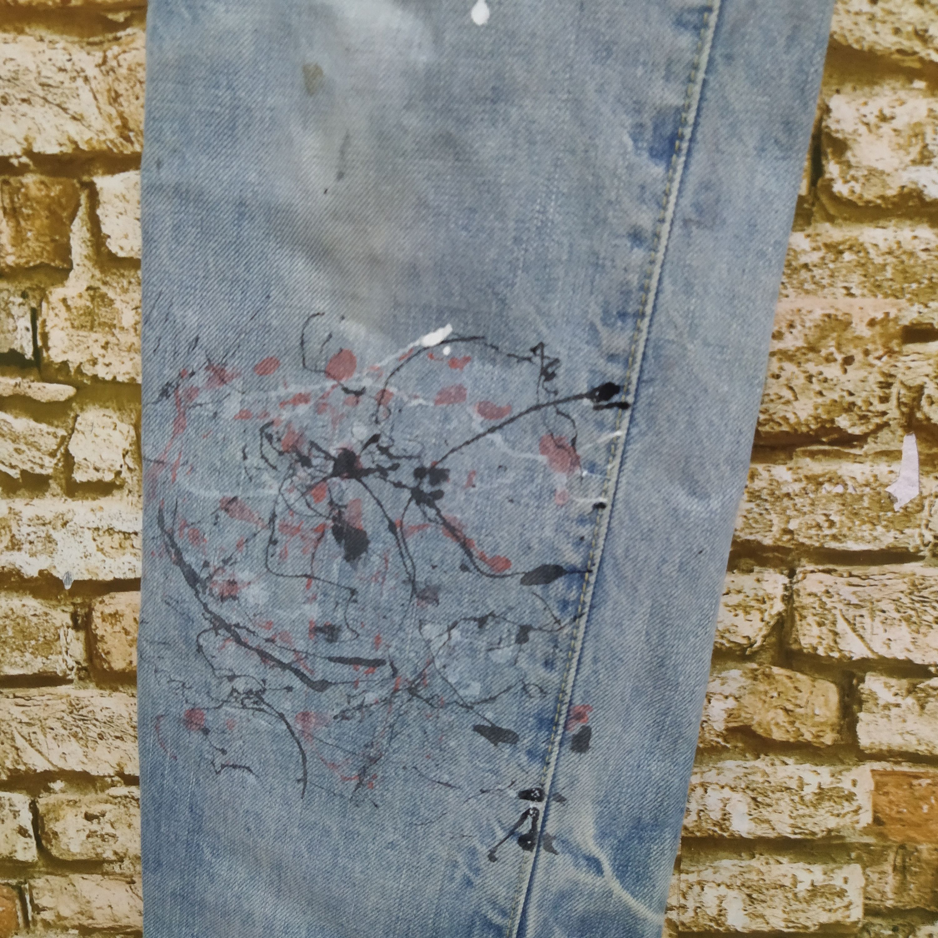 FOB Factory FOB FACTORY JAPAN SELVEDGE DISTRESSED DENIM (D108) Size US 31 - 2 Thumbnail