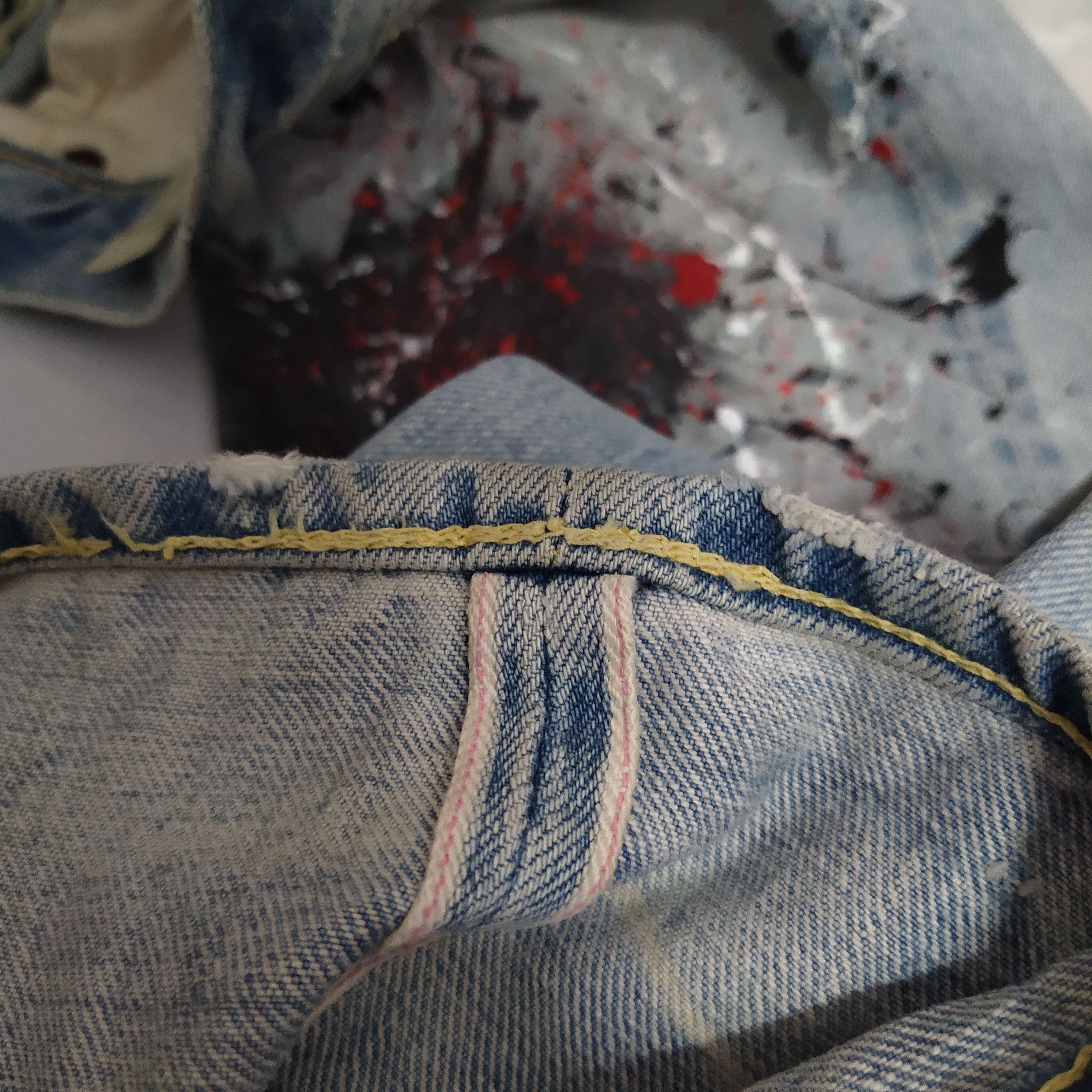 FOB Factory FOB FACTORY JAPAN SELVEDGE DISTRESSED DENIM (D108) Size US 31 - 11 Thumbnail