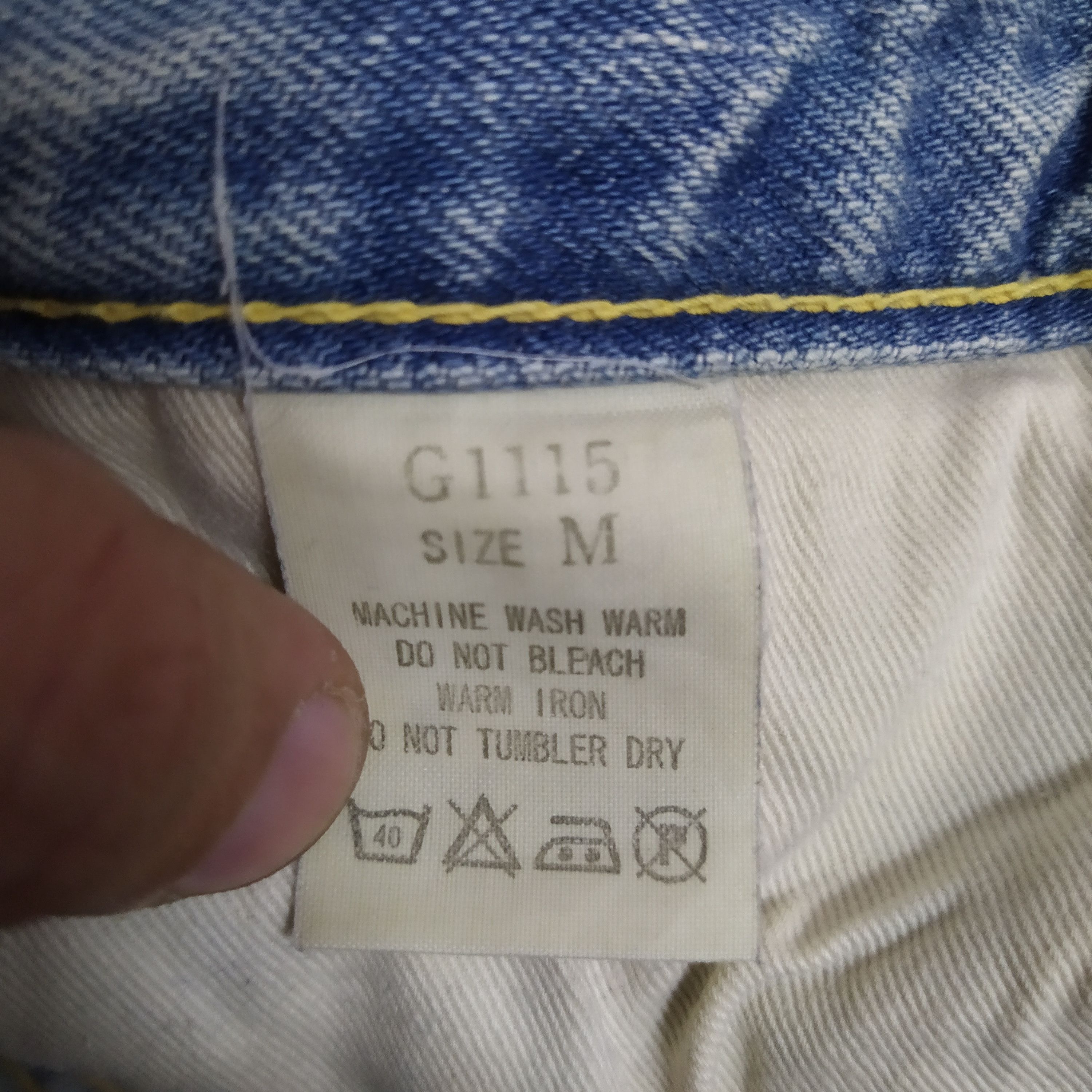 FOB Factory FOB FACTORY JAPAN SELVEDGE DISTRESSED DENIM (D108) Size US 31 - 10 Thumbnail