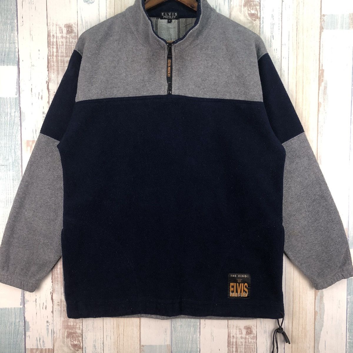 Band Tees Vintage Elvis Presley Half Zip Fleece Size US L / EU 52-54 / 3 - 4 Thumbnail