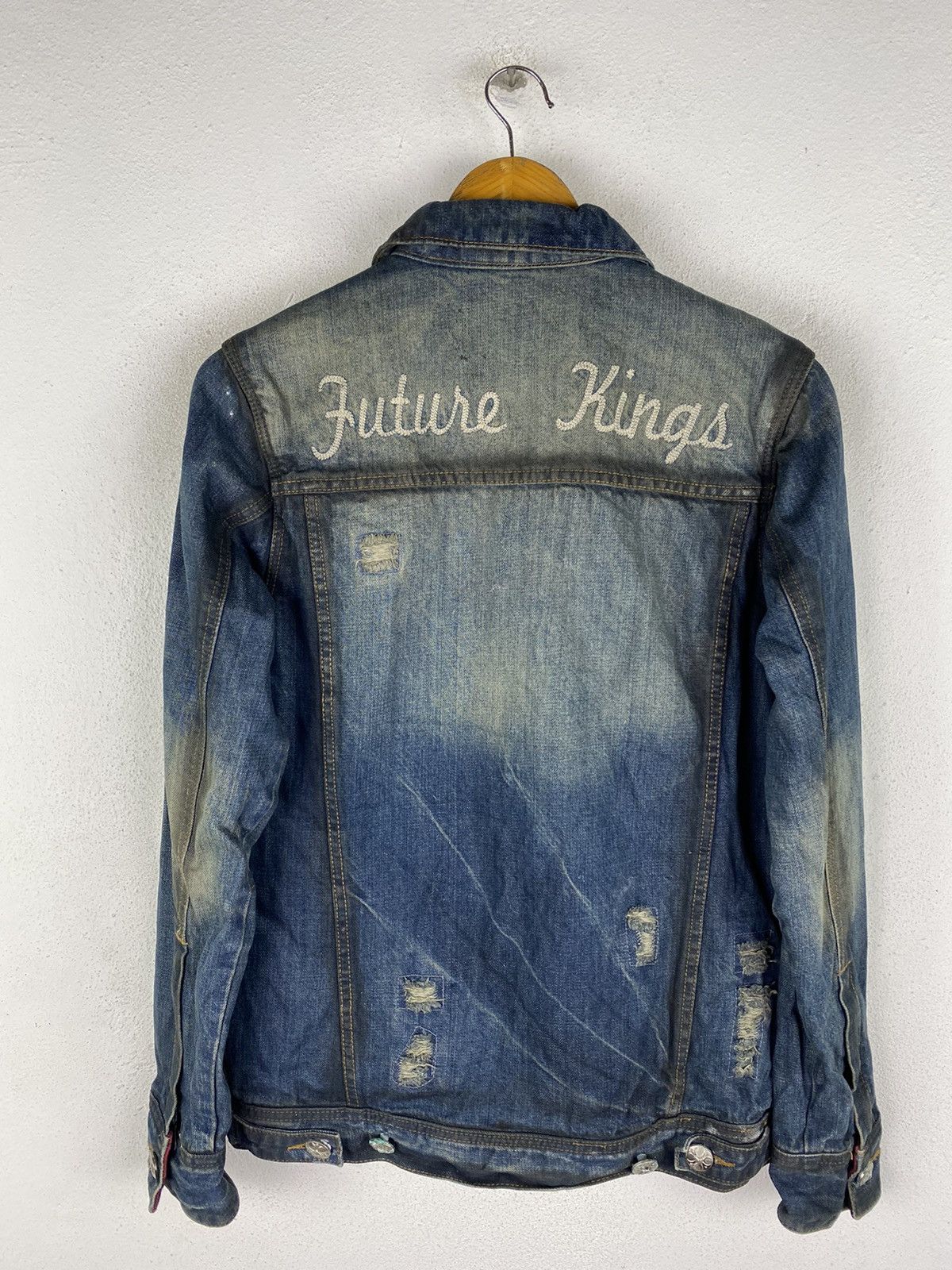 In The Attic × Japanese Brand 🔥DHL SHIPPING🔥IN THE ATTIC DENIM JACKET DISTRESSED DESIGN Size US M / EU 48-50 / 2 - 7 Thumbnail