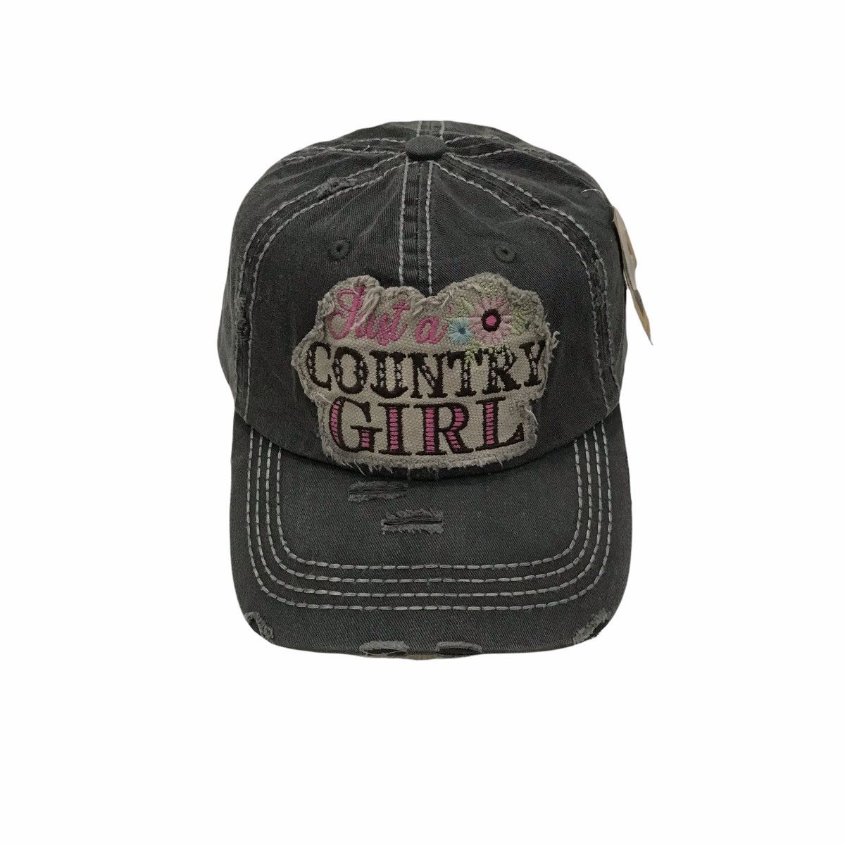 Designer KBETHOS Vintage Just a Country Girl Distressed Hats Caps Size ONE SIZE - 1 Thumbnail