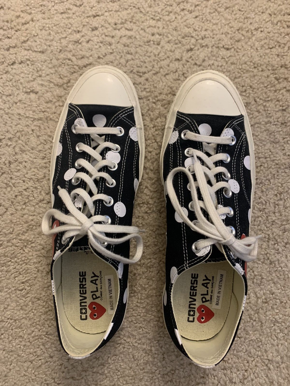 CDG Converse Polka Dot