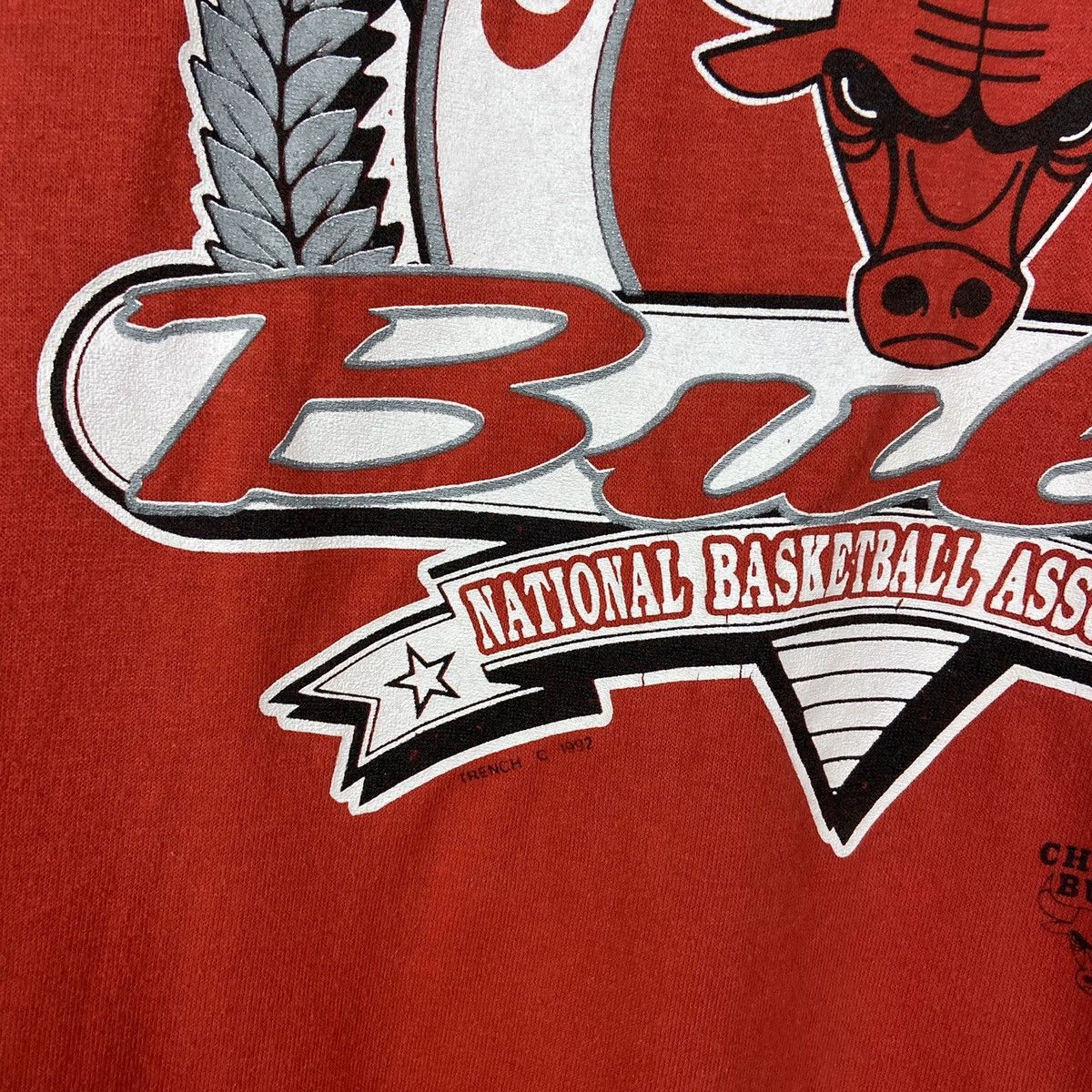NBA Vintage 90’s 1992 Chicago Bulls NBA tee Basteball rare Size US L / EU 52-54 / 3 - 6 Thumbnail