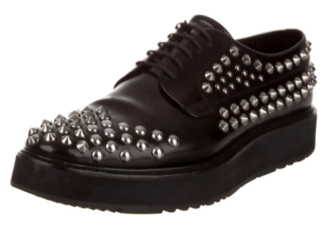 Prada PRADA - Studded Derby Shoes - FITS LARGE - Sz US10 / EUR 43 Size US 10 / EU 43 - 3 Thumbnail