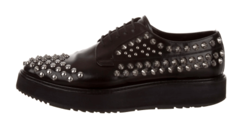 Prada PRADA - Studded Derby Shoes - FITS LARGE - Sz US10 / EUR 43 Size US 10 / EU 43 - 2 Thumbnail