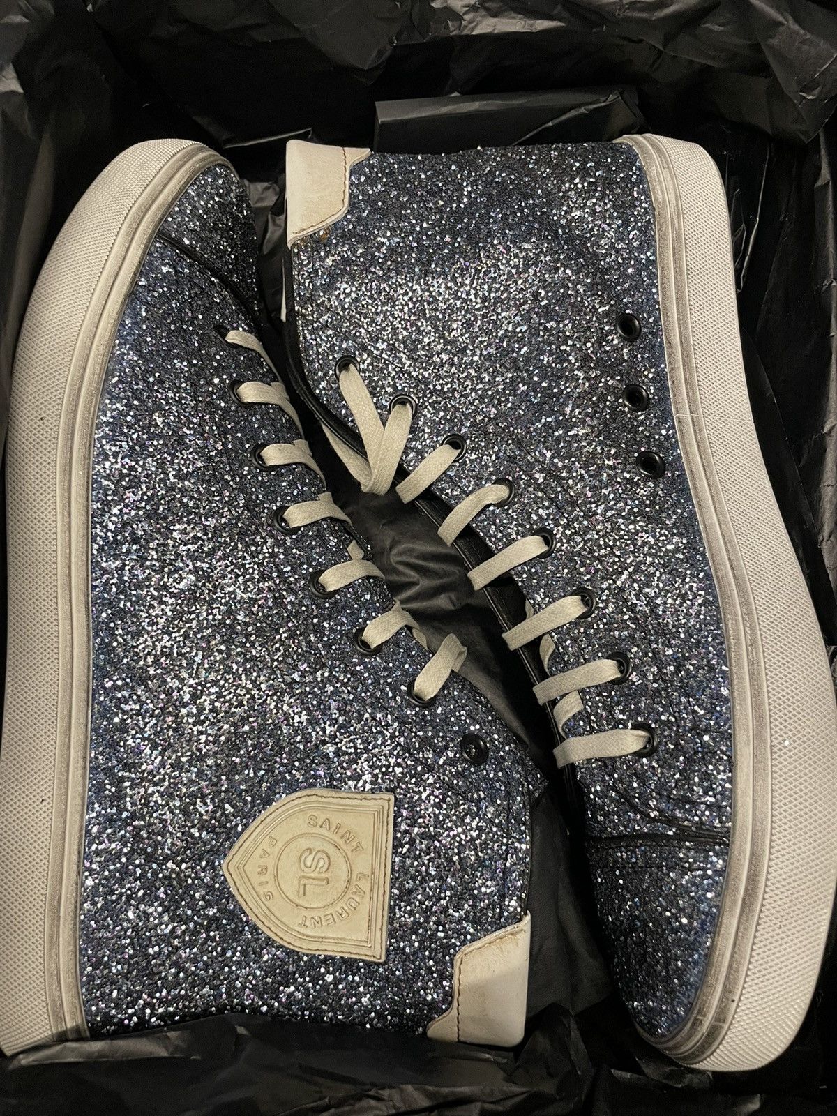 Saint Laurent Paris Brand NEW Runway Saint Laurent Glitter Sneakers Size US 11 / EU 44 - 7 Thumbnail