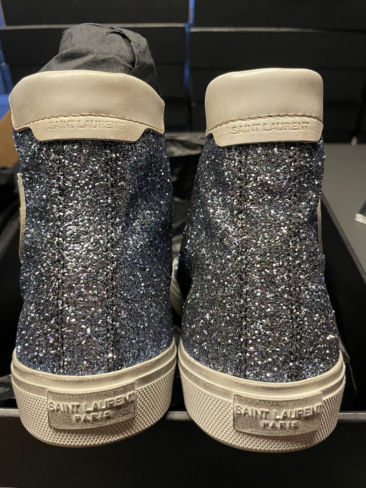 Saint Laurent Paris Brand NEW Runway Saint Laurent Glitter Sneakers Size US 11 / EU 44 - 10 Thumbnail