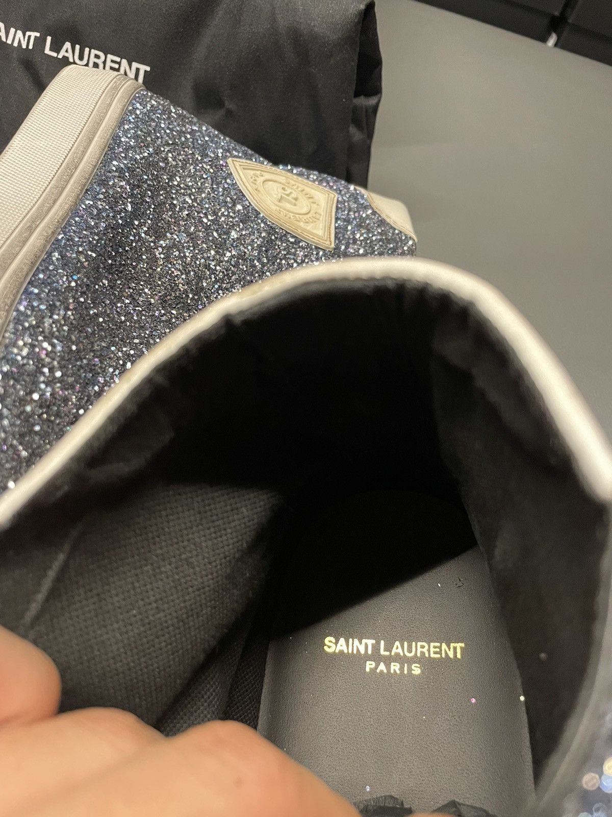 Saint Laurent Paris Brand NEW Runway Saint Laurent Glitter Sneakers Size US 11 / EU 44 - 21 Thumbnail
