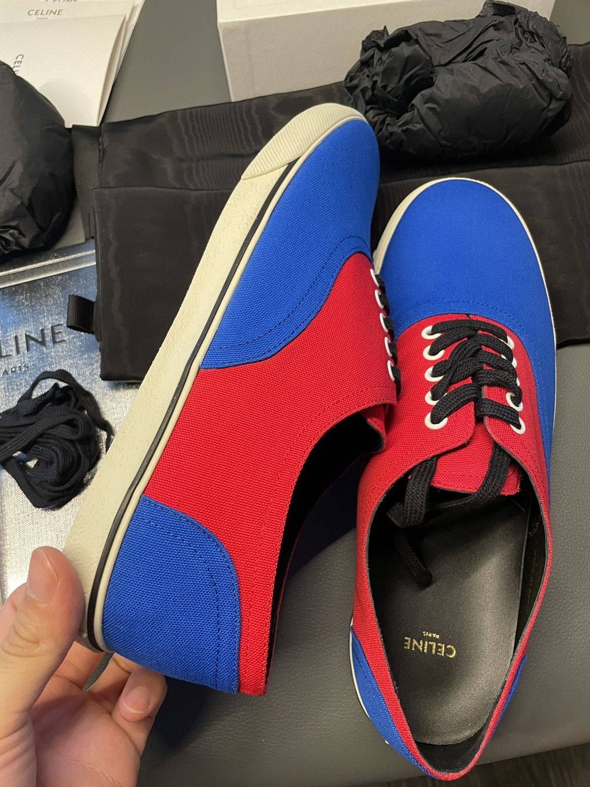Celine × Hedi Slimane Celine Hedi Slimane Runway Sneakers Brand NEW Size US 12 / EU 45 - 22 Thumbnail