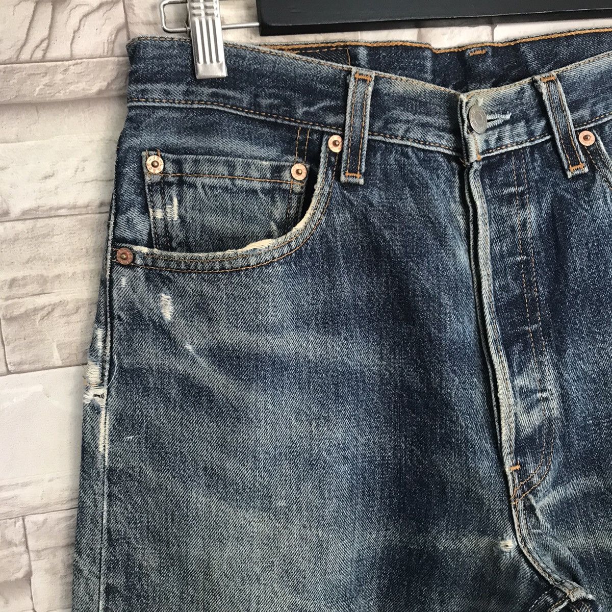 Levi's Vintage Levis 501 Distressed Jeans Made in USA Size US 31 - 5 Thumbnail