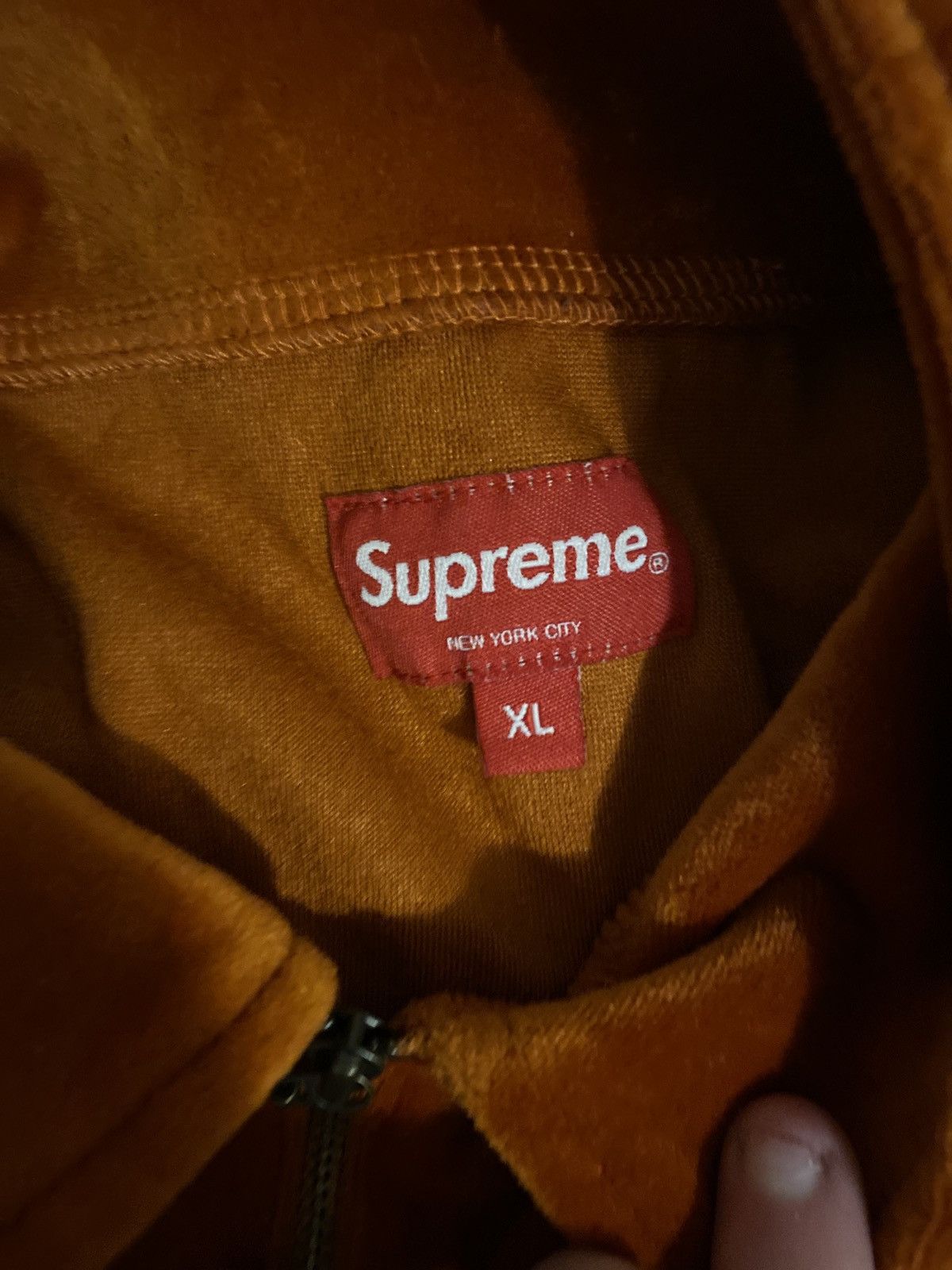 Supreme Croc Velour Zip Polo Size US XL / EU 56 / 4 - 2 Thumbnail