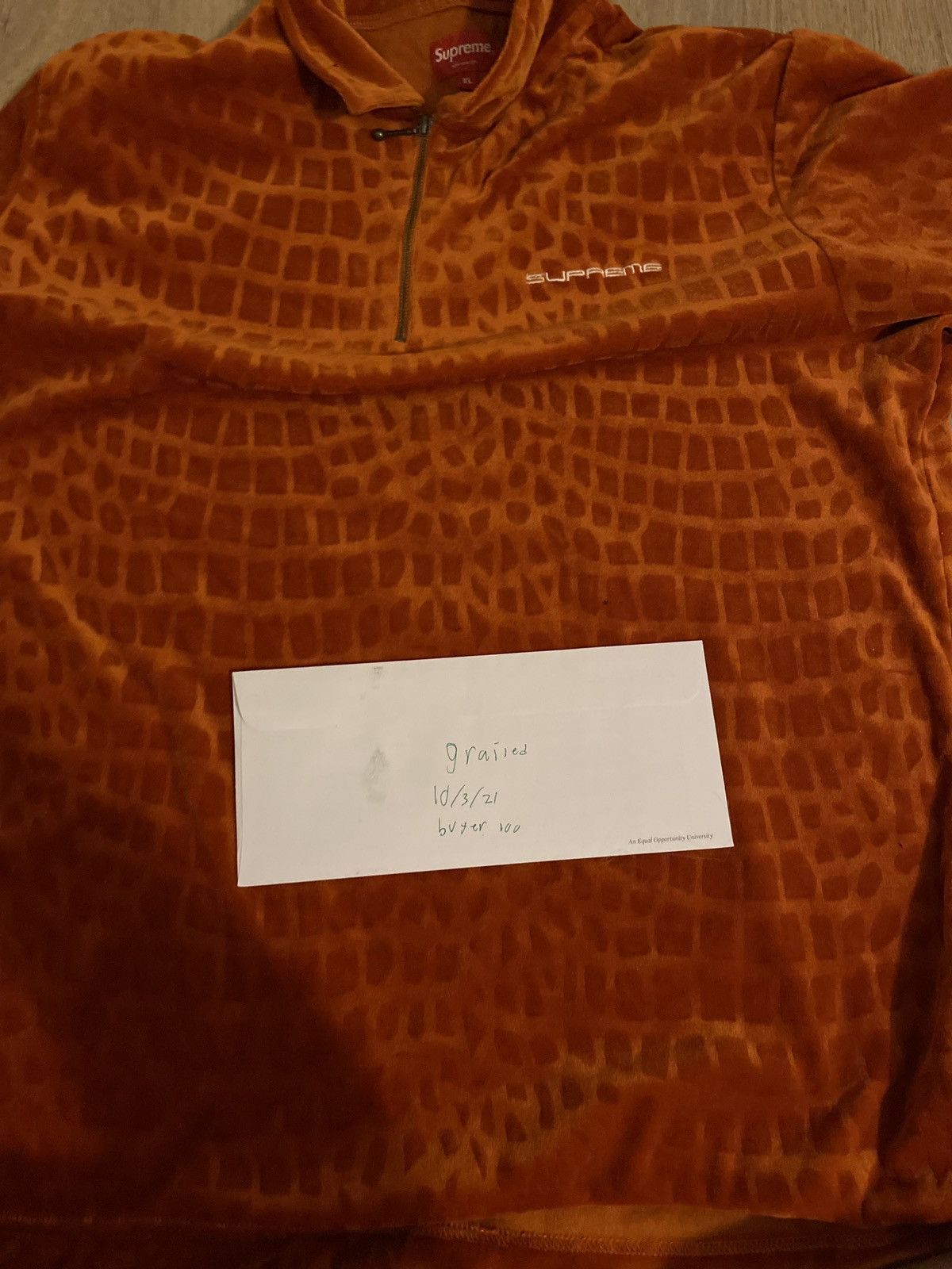 Supreme Croc Velour Zip Polo Size US XL / EU 56 / 4 - 3 Thumbnail