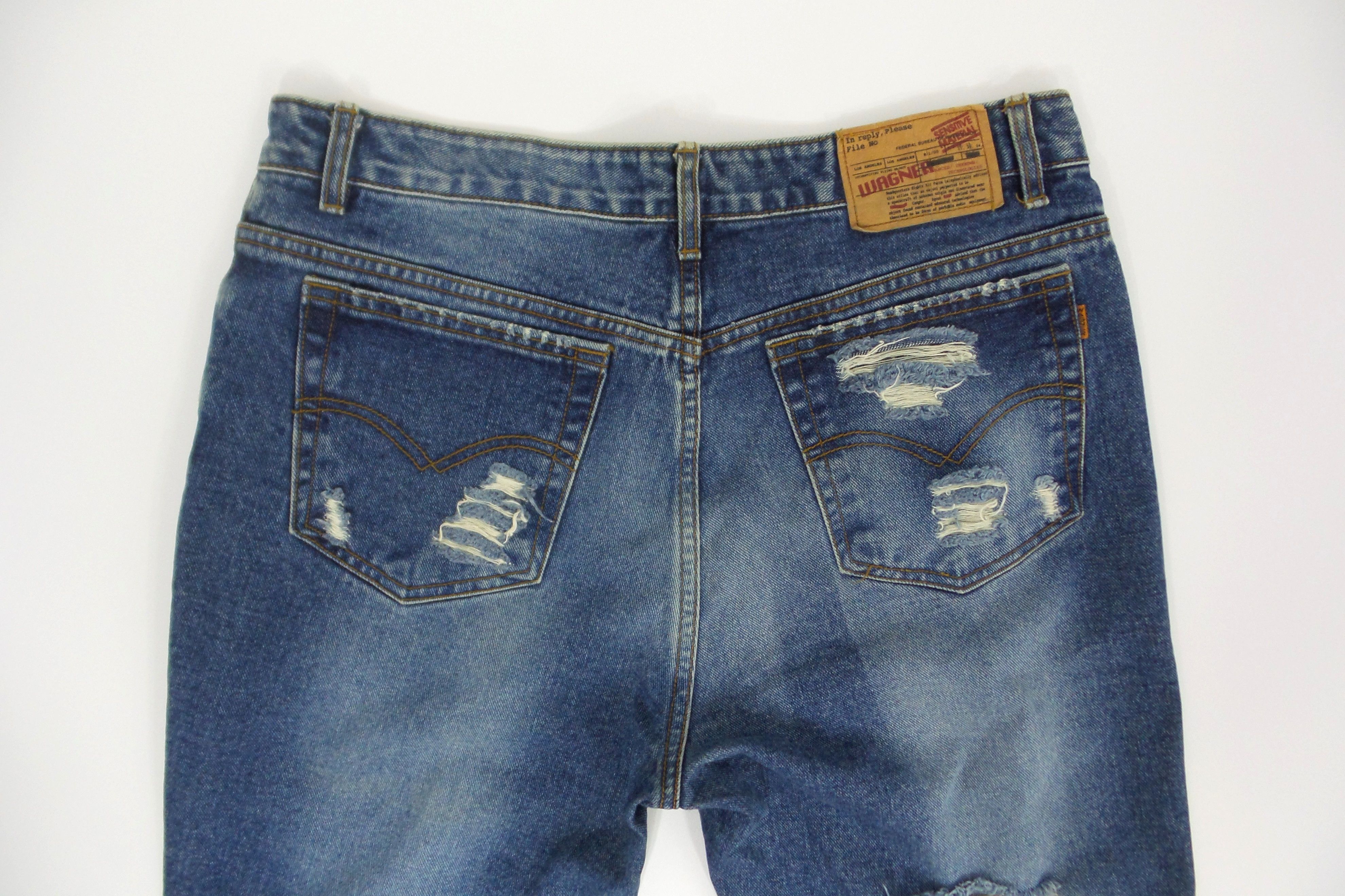 Other Wagner Ripped Blue Jeans W32xL43.5 Size US 32 / EU 48 - 5 Thumbnail