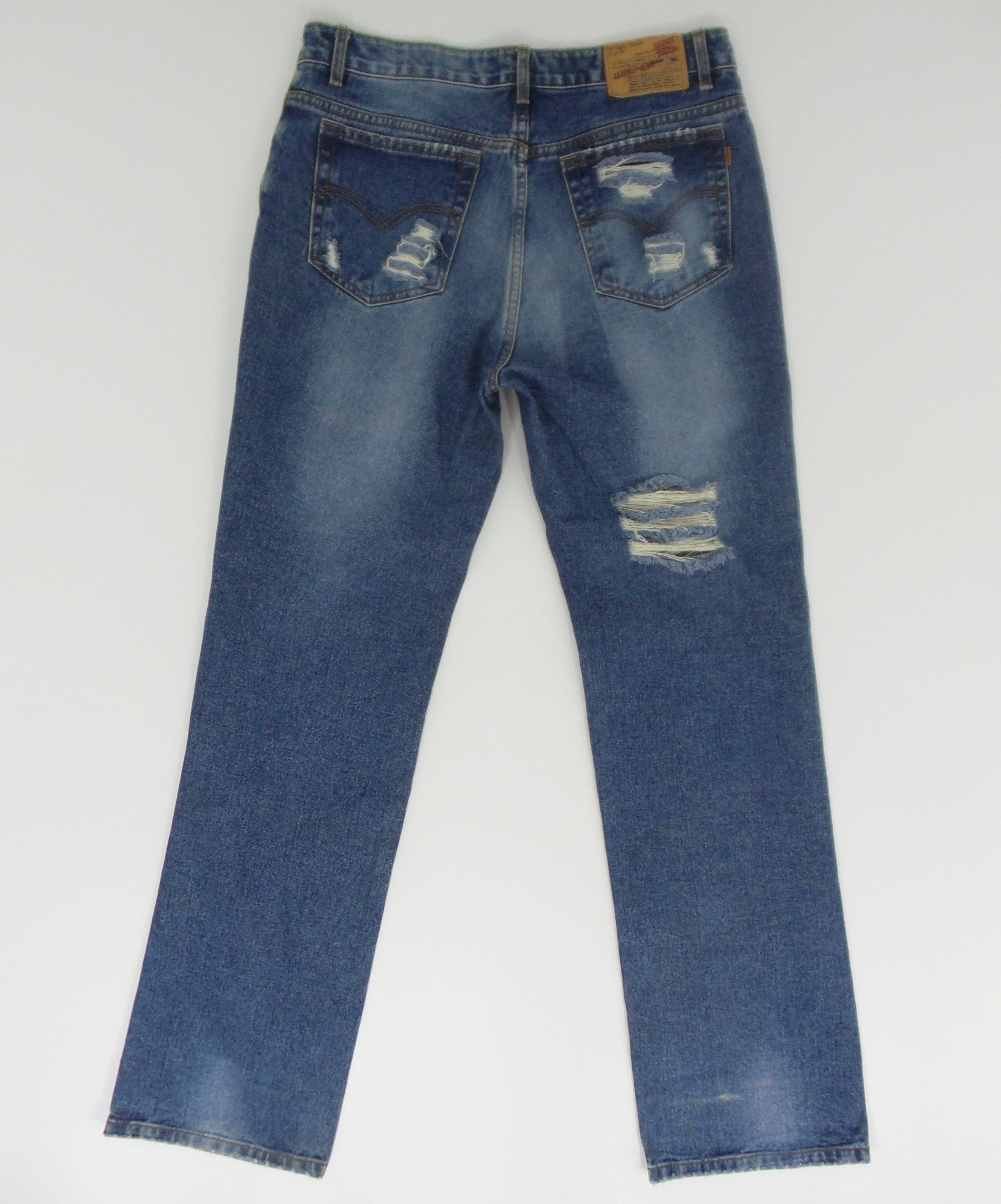 Other Wagner Ripped Blue Jeans W32xL43.5 Size US 32 / EU 48 - 4 Thumbnail