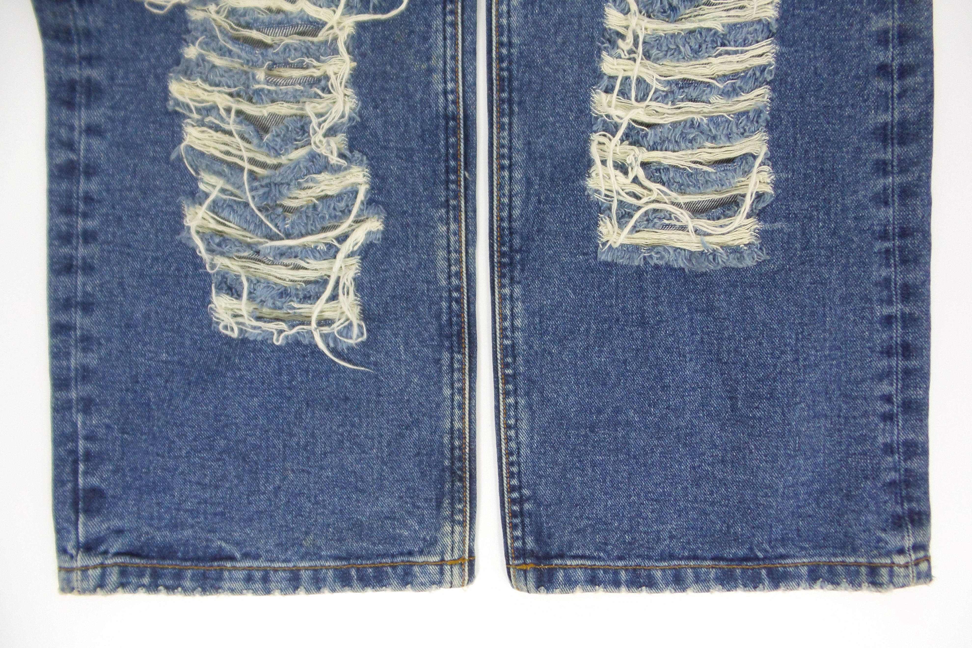 Other Wagner Ripped Blue Jeans W32xL43.5 Size US 32 / EU 48 - 3 Thumbnail