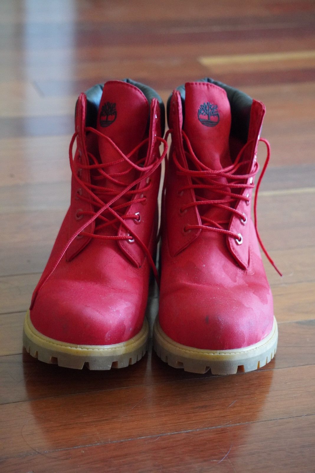 Timberland Red Camo Timbaland Boots Grailed