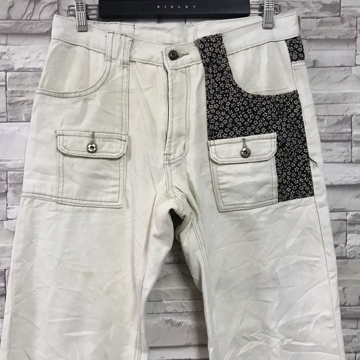 Karakuri Tamashii Japanese Brand INFINITY Denim Bush Pants Patchwork Yakuza Size US 32 / EU 48 - 4 Thumbnail
