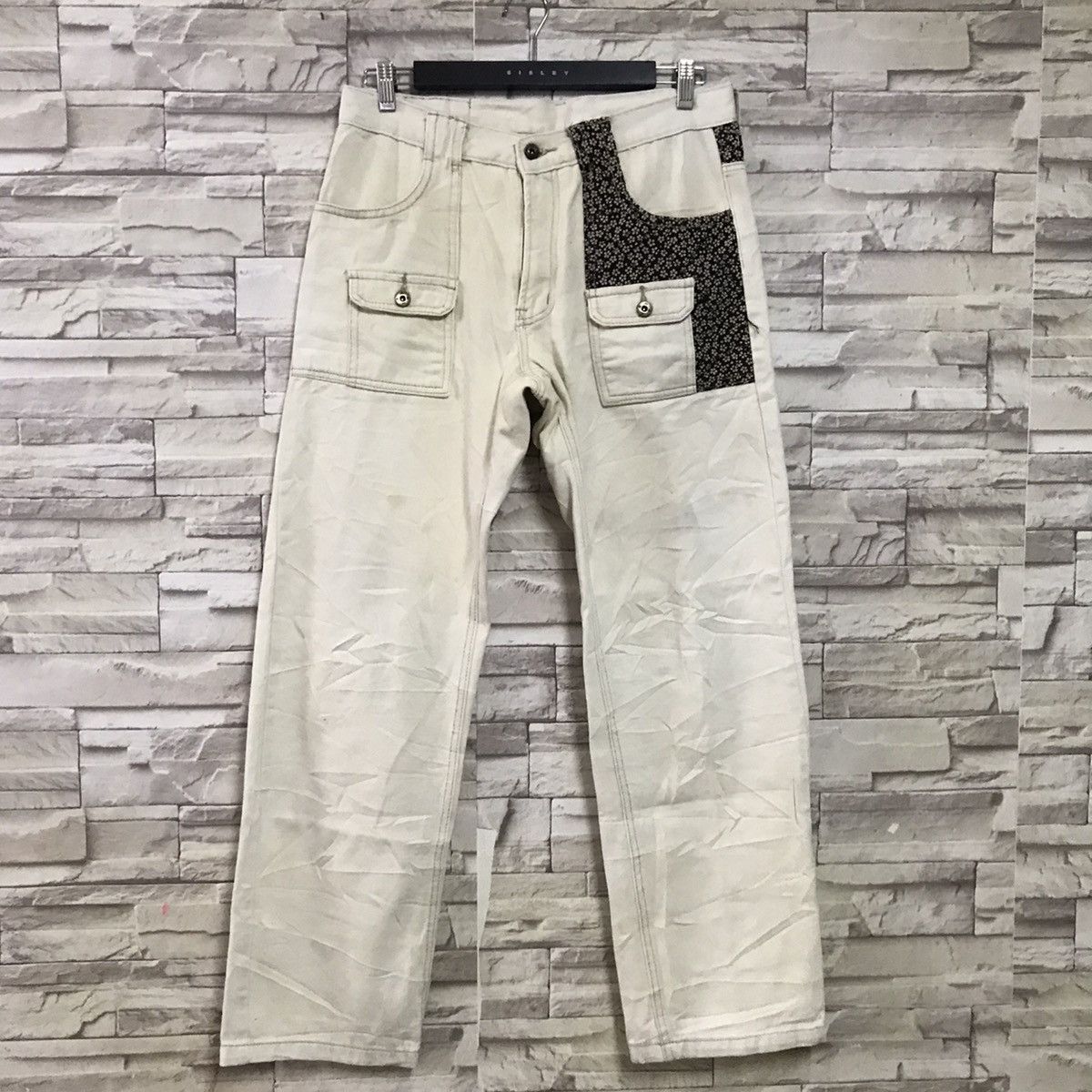 Karakuri Tamashii Japanese Brand INFINITY Denim Bush Pants Patchwork Yakuza Size US 32 / EU 48 - 3 Thumbnail